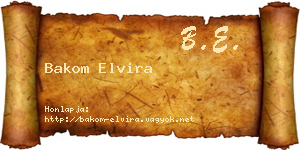 Bakom Elvira névjegykártya